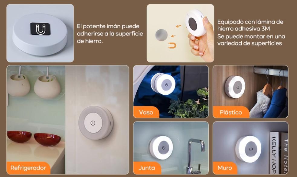 Luz led magnética recargable